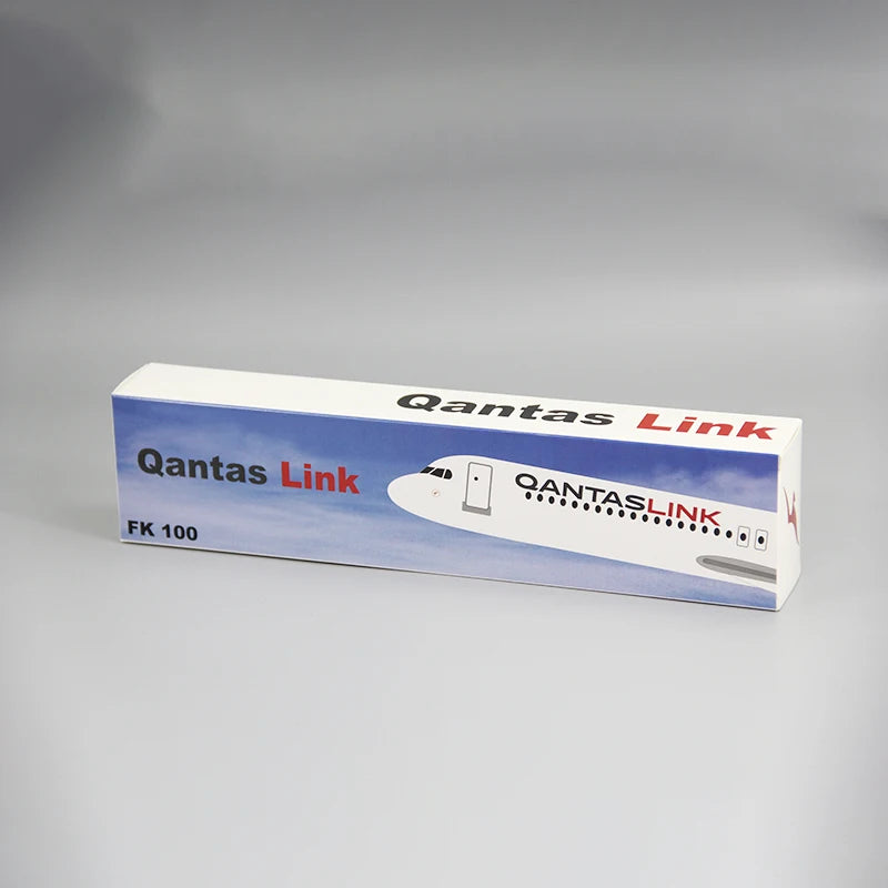 2025 New 1:100 Scale Fokker FK-100 QANTAS Airlines Airplane Model Toy Aircraft Plane With Stand Collection Display GIfts Fans