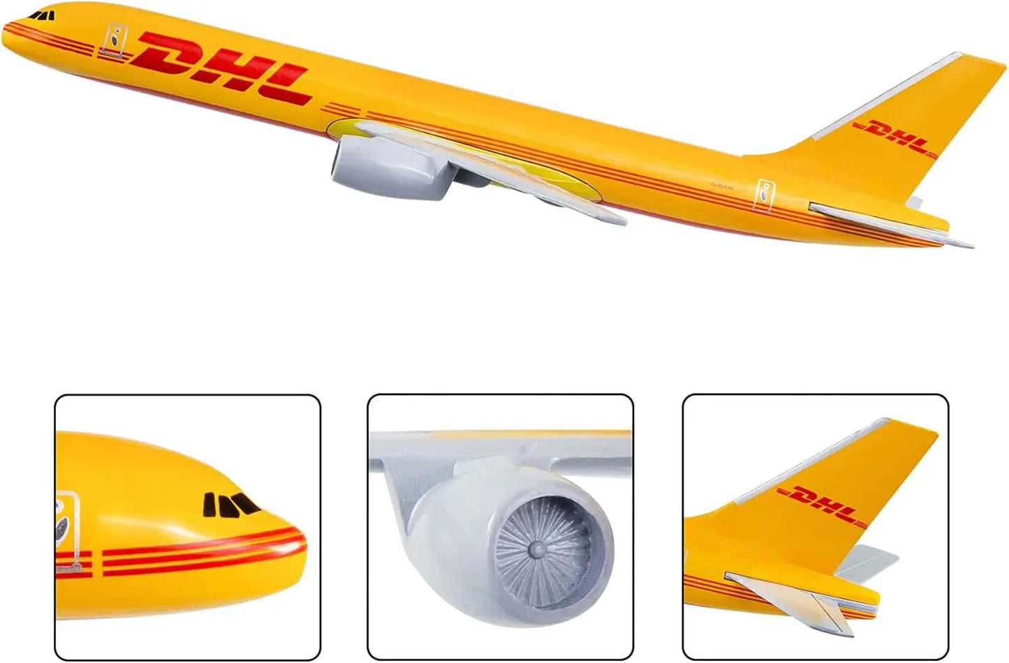 16cm Metal Airplane B757 DHL Cargo Aircraft Model Diecast 1/400 Scale Model Toy Airplane For Boys Collectible Miniature Gifts