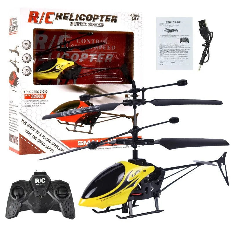 2 Channel Gesture Control Suspension Helicopter RC Remote Induction Aircraft With Charging LED Light Kids Toy for Boys
