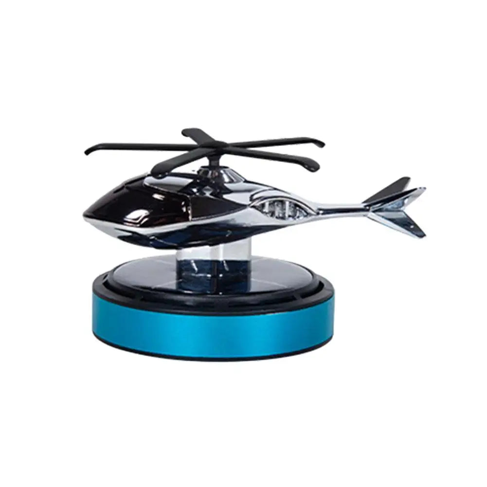 Helicopter Shaped Car Fragrance Diffuser Solar Rotating Feature Delicate Touch for Trendy Vehicle Interiors