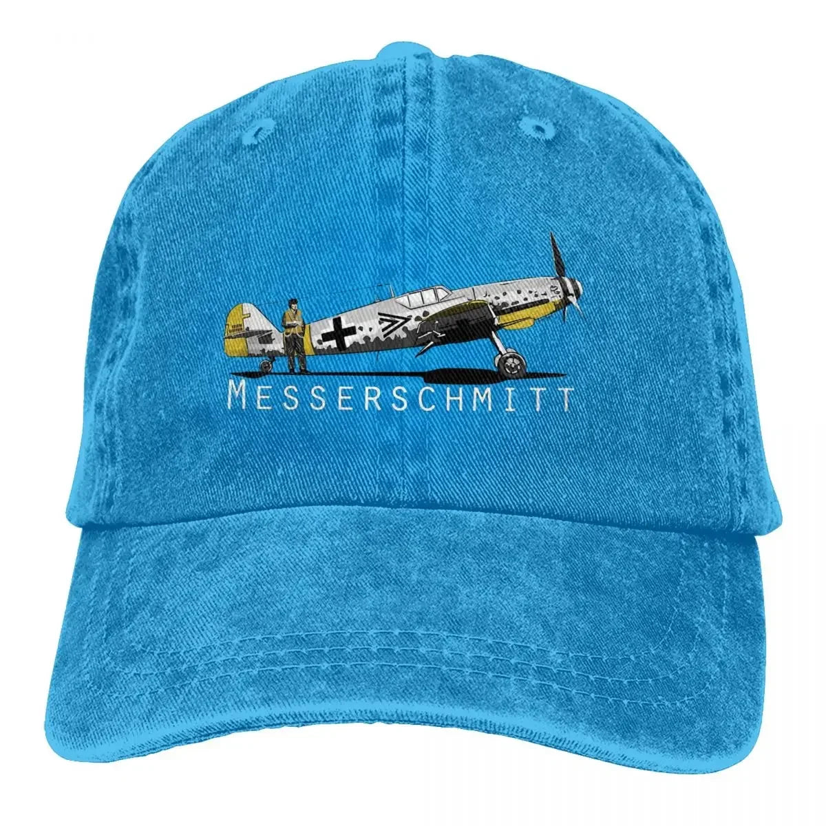 Airplane Lover Multicolor Hat Peaked Men Women's Cowboy Cap BF 109 Baseball Caps Personalized Visor Protect Hats