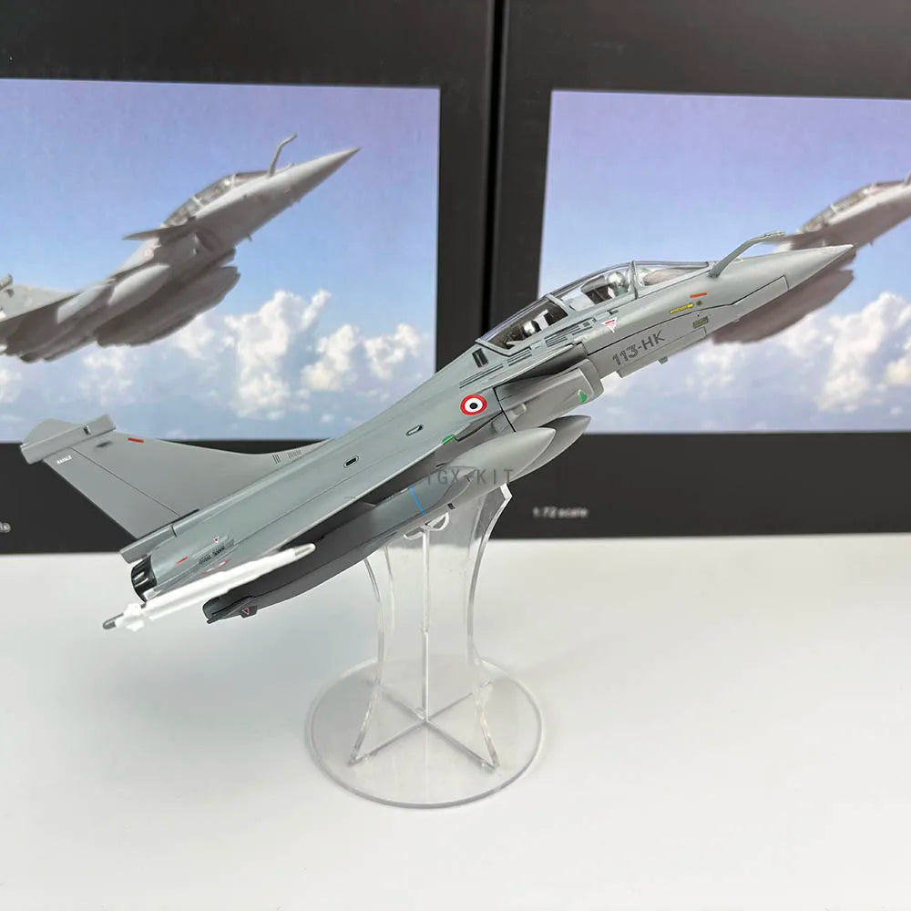 France Air Force Rafale Fighter Jet Airplane Metal Model Military Finished Alloy Simulation Aircraft