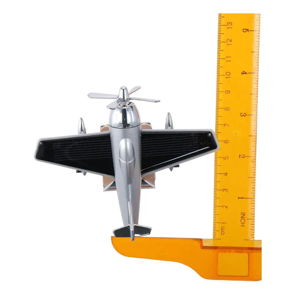 Airplane Shape Car Air Freshener Wooden Base Helicopter Shape Diffuser Solar Energy Rotate Console Ornament Auto Accessories