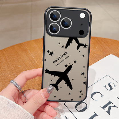 Snow Mountain Airplane Phone Case For iPhone 17 Air 16 15 14 Pro Max 13 12 17 Pro 16e 11 Matte Shockproof Soft Edge Hard Cover