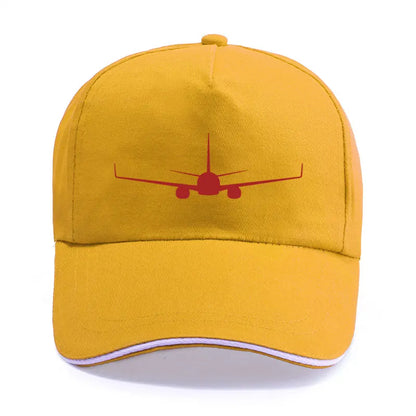 Boeing 737-800 Plane Print High-quality Hat Casual Unisex