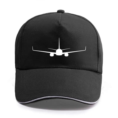 Boeing 737-800 Plane Print High-quality Hat Casual Unisex