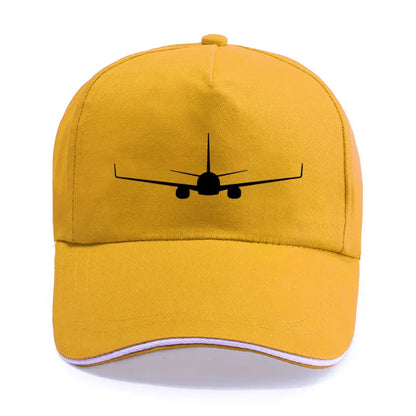 Boeing 737-800 Plane Print High-quality Hat Casual Unisex