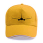 Boeing 737-800 Plane Print High-quality Hat Casual Unisex