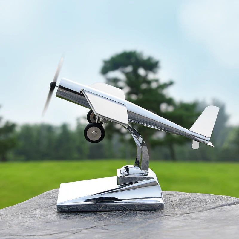 New Car-styling PV Solar Energy Aircraft Model Ornaments Plane Decoration Car Styling Solar Powered Aircraft Kit Toy for Car