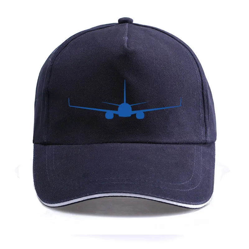 Boeing 737-800 Plane Print High-quality Hat Casual Unisex