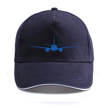 Boeing 737-800 Plane Print High-quality Hat Casual Unisex
