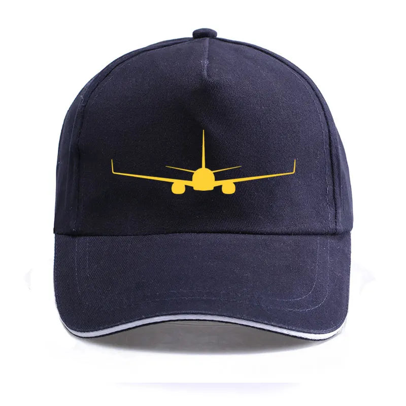 Boeing 737-800 Plane Print High-quality Hat Casual Unisex