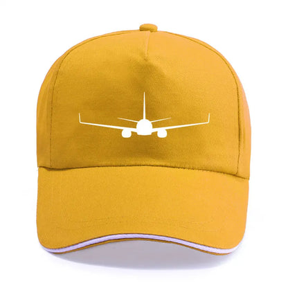 Boeing 737-800 Plane Print High-quality Hat Casual Unisex