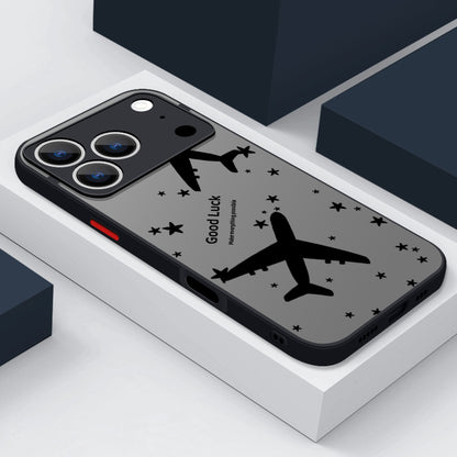 Snow Mountain Airplane Phone Case For iPhone 17 Air 16 15 14 Pro Max 13 12 17 Pro 16e 11 Matte Shockproof Soft Edge Hard Cover