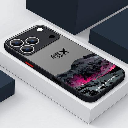 Snow Mountain Airplane Phone Case For iPhone 17 Air 16 15 14 Pro Max 13 12 17 Pro 16e 11 Matte Shockproof Soft Edge Hard Cover