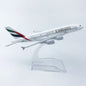 16CM A380 Series airplane kit Alloy Metal Diecast Airplanes Toy Airbus 380 plane model for Collection Gift