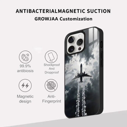Airplane Plane Fly Travel Cloud Phone Case For IPhone 17 16 15 14 13 12 11 Pro Max Plus Mini Magsafe Wireless Magnetic Funda