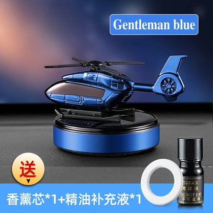 Solar Car Air Freshener Interior Accessories Supplies Helicopter Decoration Propeller Rotating Auto Flavoring Perfume Diffuser