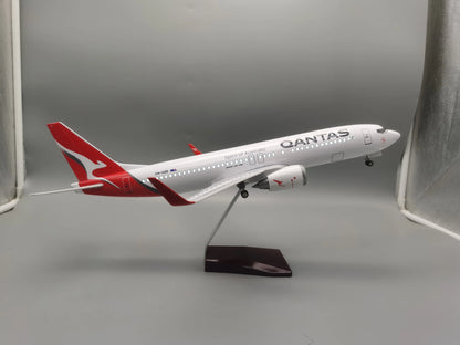 Scale 747 B737 47cm Australia Qantas Airlines Plane Model Resin Diecast Airplane Display Gifts Collection Aircraft Model Decor