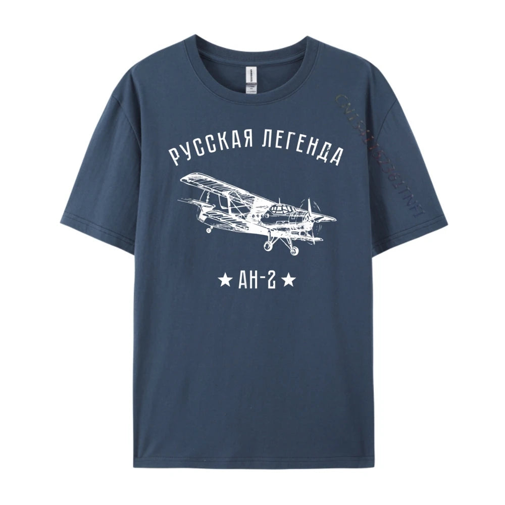 Airplane Russian Legend Antonov An 2 Aviators Pink Graphic Tees Original Mens T-Shirts Printed On Short Sleeve