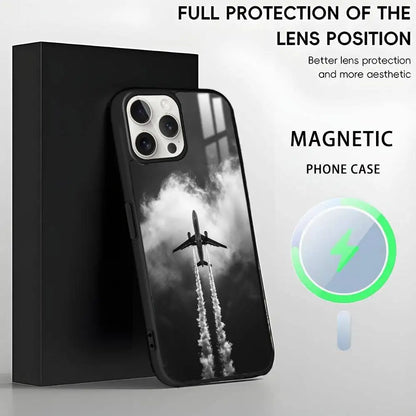 Airplane Plane Fly Travel Cloud Phone Case For IPhone 17 16 15 14 13 12 11 Pro Max Plus Mini Magsafe Wireless Magnetic Funda