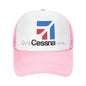 Cessna Logo Print Mesh Baseball Cap American Aircraft Manufacturer Y2k Retro Men Hip Hop Hats Outdoor Sun Snapback Cap Gift