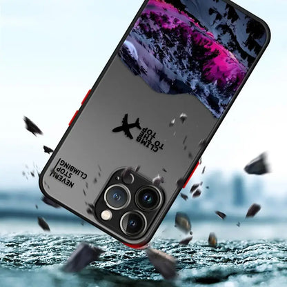 Mountain Peak Aircraft Phone Case for Apple iPhone 15 16 Pro XS Max 16e 13 14 Plus XR SE 7 8 12 11 Pro plus Matte