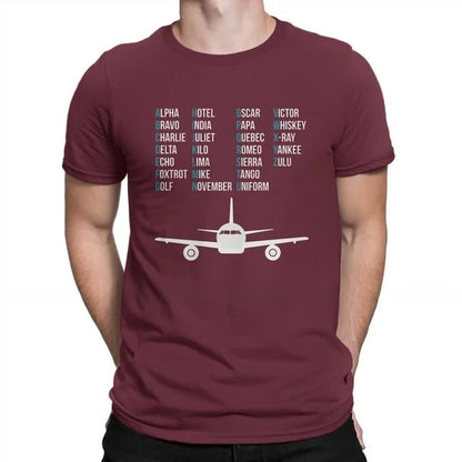 Aviation Lover Phonetic Bet irt Airplane Pilot Gift Cusizable Design Hand-Painted T-shirt for Men And Women