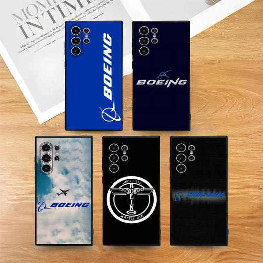Cool The B_Boeing Design Phone Case for Samsung Galaxy S25 S24 S23 S22 S21 S20 Ultra Plus Shockproof Frosted Soft Cover Funda