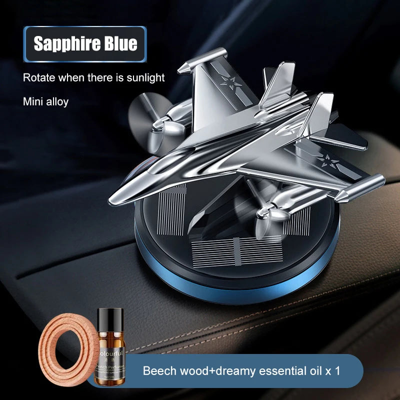 Car Air Freshener Solar Propeller Fighter Car Interior Decoration Accessories Long-lasting Fragrance Car Interior Decorations