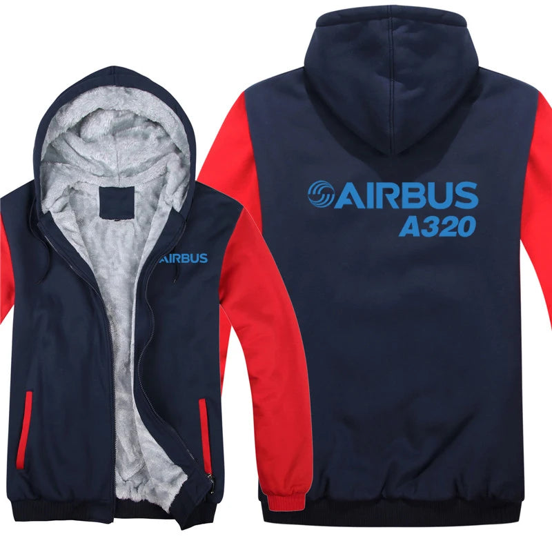 Airbus A320 Hoodies Men Fashion Coat Pullover Fleece Liner Jacket Plane Pilot 320 Airbus Sweatshirts Hoody