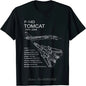 F-14 Tomcat F14 Aircraft Airplane Blueprint Schematic Men T-Shirt Oversized Unisex T Shirt Cotton