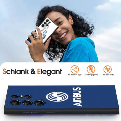 A-Airbus Logo Phone Case For Samsung Galaxy S25 S24 S23 S22 S21 S20 Ultra Plus Shockproof Anti-Slip Frosted Soft Cover Funda
