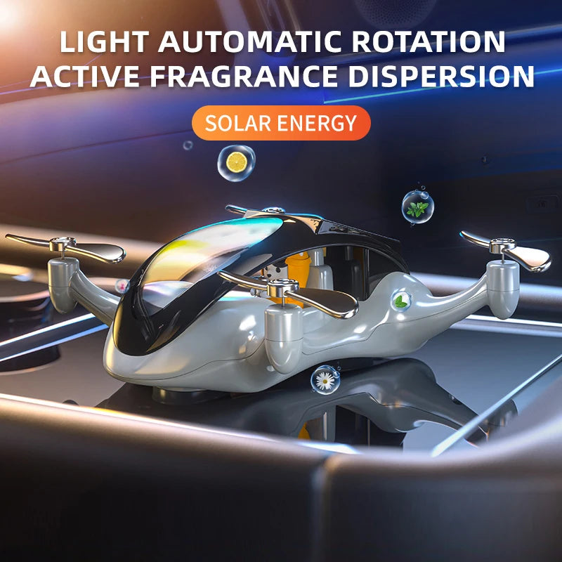 Car fragrance 2025 new solar powered UAV car perfume Interior fragrance decoration accessories lasting fragrance