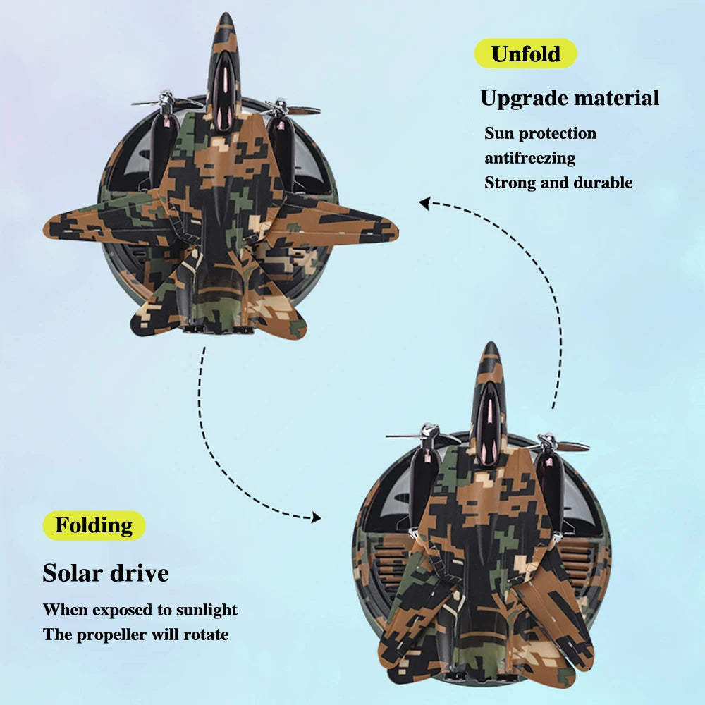 New Solar Fighter Car Air Freshener Propeller Rotate Perfume  Fragrance Decoration Flavoring Supplies Interior Accessories