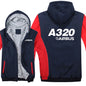 Airbus A320 Hoodies Men Fashion Coat Pullover Fleece Liner Jacket Plane Pilot 320 Airbus Sweatshirts Hoody