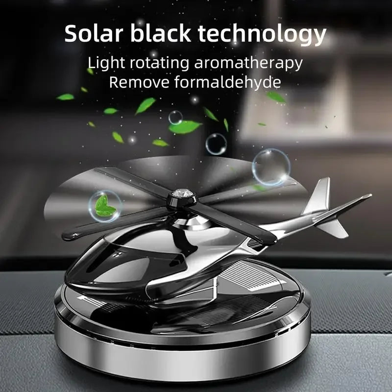 Solar Powered Car Fragrance Helicopter Decoration Alloy Material Interior Decoration Aesthetic Pleasing Automobile Perfu Amagi
