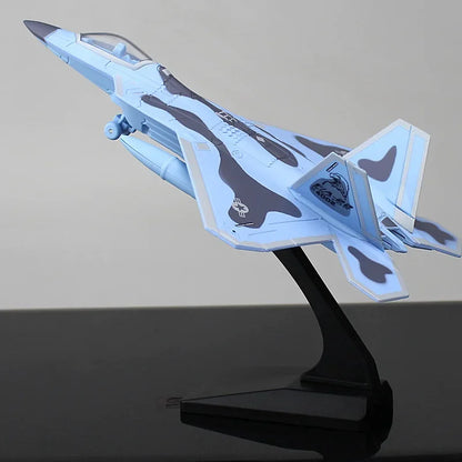 J15 F16 F22  Aircraft Serie Rafale fighter jet Alloy Fighter Soundlight Echo Military Metal Model Scenic Area Exhibition Gift