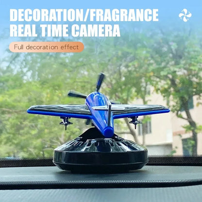 New Solar Car Air Freshener Helicopter Car Ornaments Accessories Decoration Propeller Rotating Auto Flavoring Perfume Diffuser