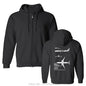 Boeing 787-9 Dreamliner Airliner Aircraft Fitness Pullover Hoodie Men's Oversized Hoody Cotton Jacket Zip Up Hoodie Sweatshirt