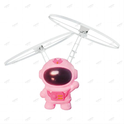 Levitating Luminous Flying Robot Astronaut Toy Aircraft Hand-Controlled Drone Interactive with Lights Outdoor Toys for Kids Gift