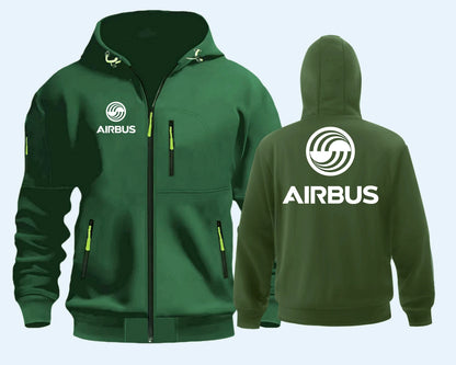 Airbusfan A320 AIRBUS AVIATION Flight Sports Sweatshirt Cardigan Hooded Jackets Cardigan Hooded Sweatshirts Baseball Jacket