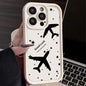 Shockproof Luxury Airplane Pattern Silicone Case For iPhone 16 15 14 Pro Max 11 12 13 Pro 16E XR 15 16 Plus Soft TPU Phone Cover