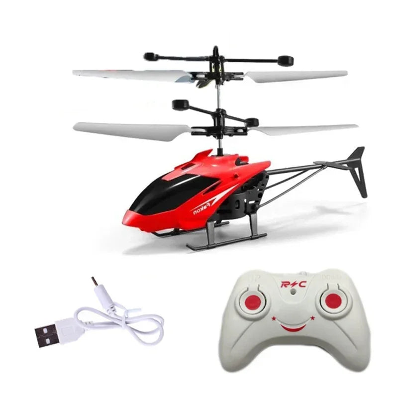 Mini Remote Control Aircraft Helicopter Flying Interaction Gesture Sensing Children Airplane Kids Toy with Flashing Light