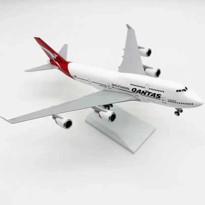 30cm Scale Aircraft Airbus B747 Qantas Airways resin Airplane Model Children Gift for Collection Educational toys Collected Gift