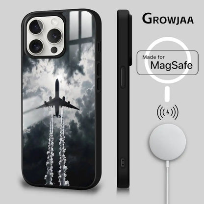 Airplane Plane Fly Travel Cloud Phone Case For IPhone 17 16 15 14 13 12 11 Pro Max Plus Mini Magsafe Wireless Magnetic Funda