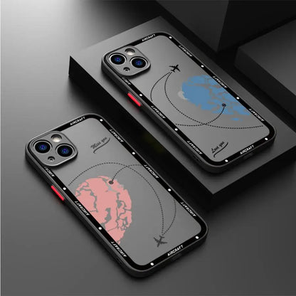 Luxury Premium Airplane Pattern Phone Case for Apple iPhone 15 16 Pro XS Max 13 14 Plus XR SE 7 8 12 11 Pro plus Matte