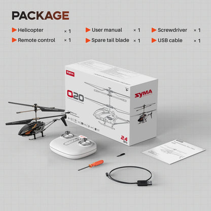 SYMA Remote Controlled Helicopter Q20 RC Aircraft with Altitude Hold, One Key take Off/Landing, 3.5 Channel, UFO Gift for Kid