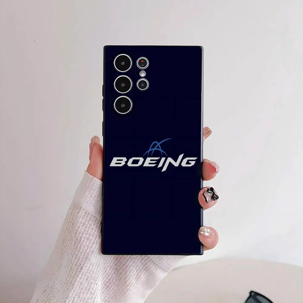 Cool The B_Boeing Design Phone Case for Samsung Galaxy S25 S24 S23 S22 S21 S20 Ultra Plus Shockproof Frosted Soft Cover Funda