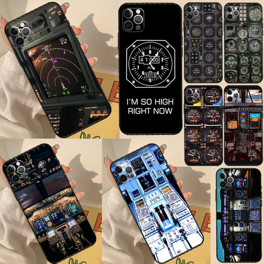 Aviation Helicopter Cockpit Instrument Case For Samsung Galaxy A05 A16 A56 A36 A26 A54 A34 A14 A52 A32 A13 A33 A53 A15 A35 A55